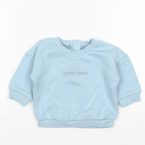 Matalan Boys Blue  Polyester Pullover Jumper Size 0-3 Months
