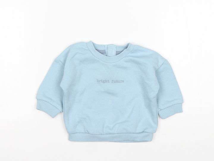 Matalan Boys Blue  Polyester Pullover Jumper Size 0-3 Months