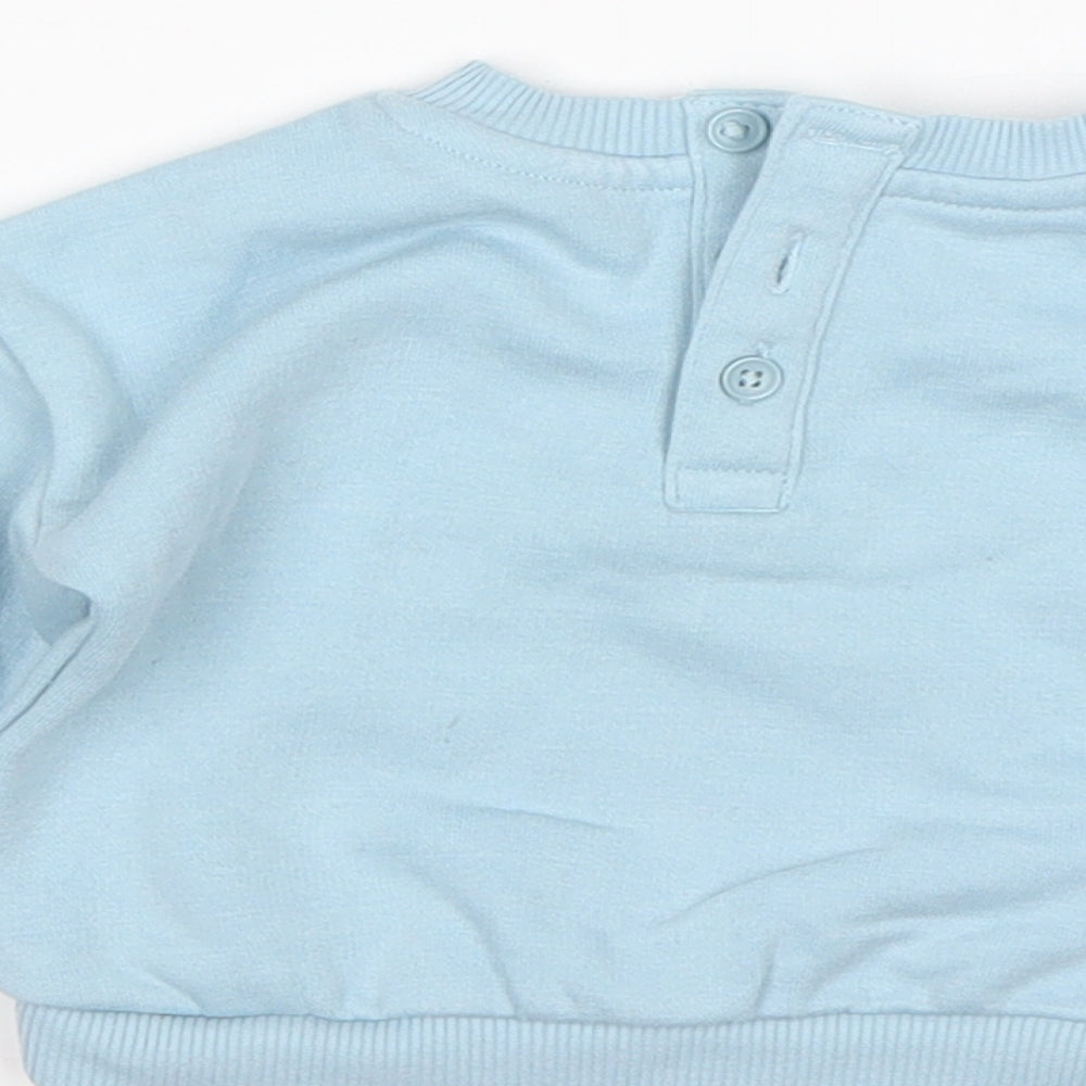 Matalan Boys Blue  Polyester Pullover Jumper Size 0-3 Months