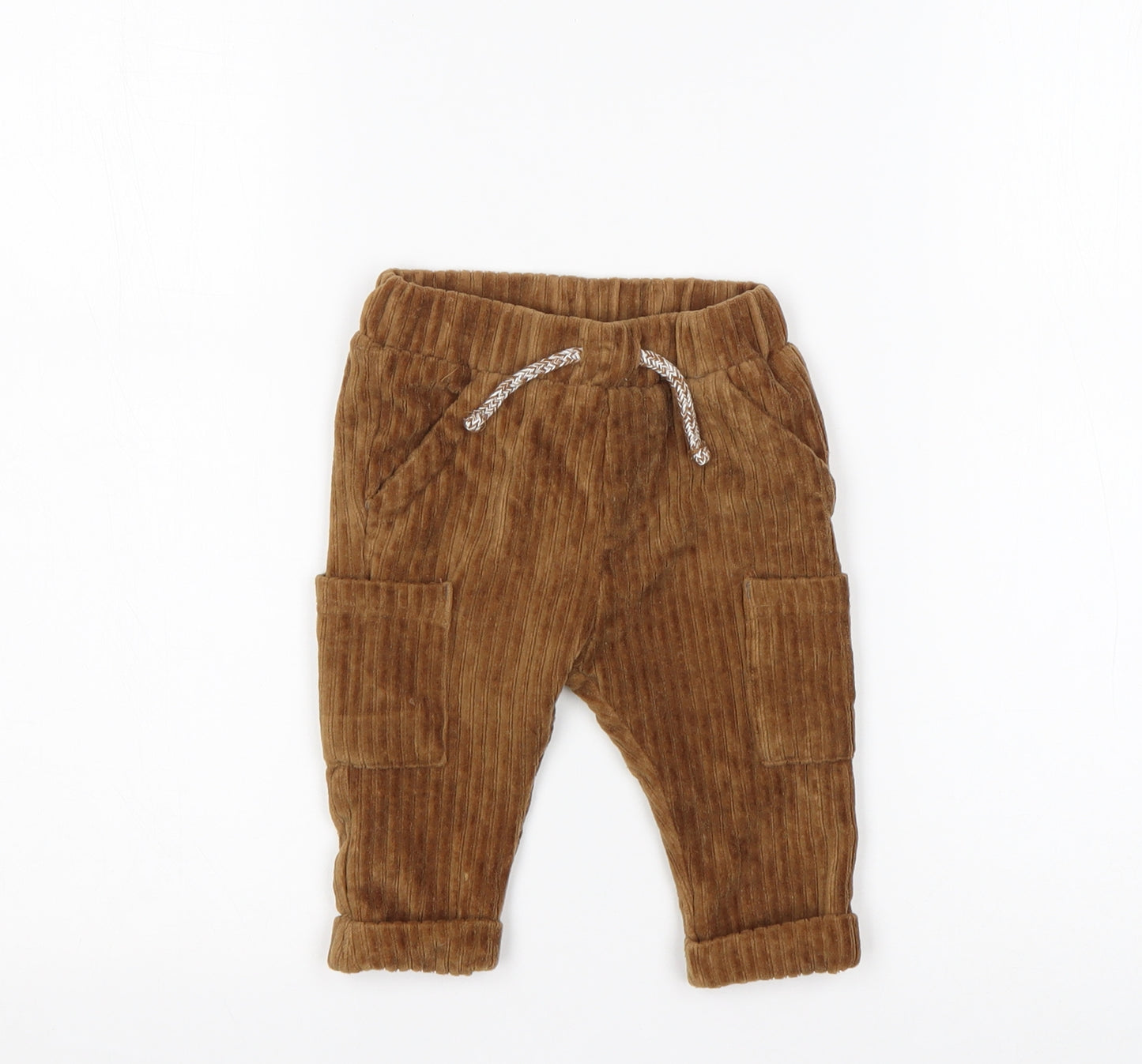 Nutmeg Boys Brown  Cotton Sweatpants Trousers Size 3-6 Months
