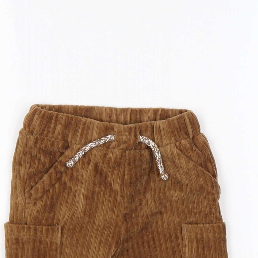 Nutmeg Boys Brown  Cotton Sweatpants Trousers Size 3-6 Months