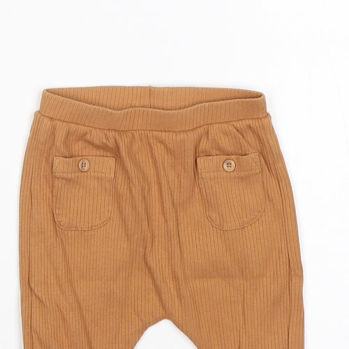 TU Boys Brown  Cotton Sweatpants Trousers Size 3-6 Months