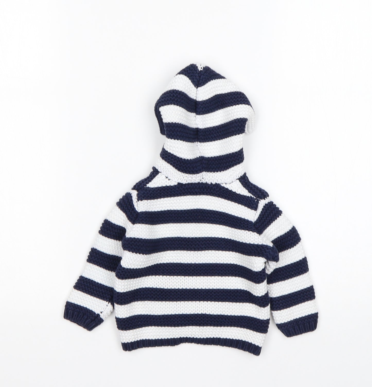 Mini Club Boys Multicoloured Striped Cotton Cardigan Jumper Size 0-3 Months