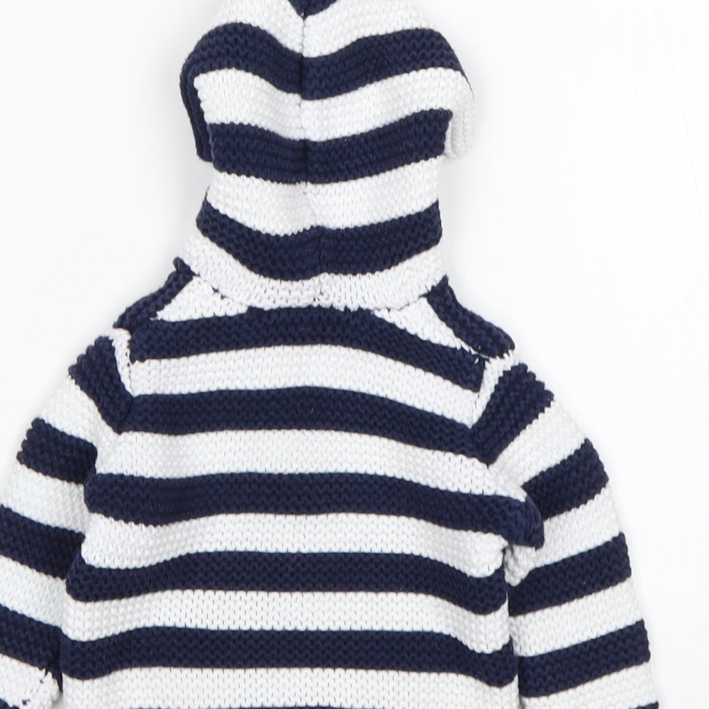Mini Club Boys Multicoloured Striped Cotton Cardigan Jumper Size 0-3 Months