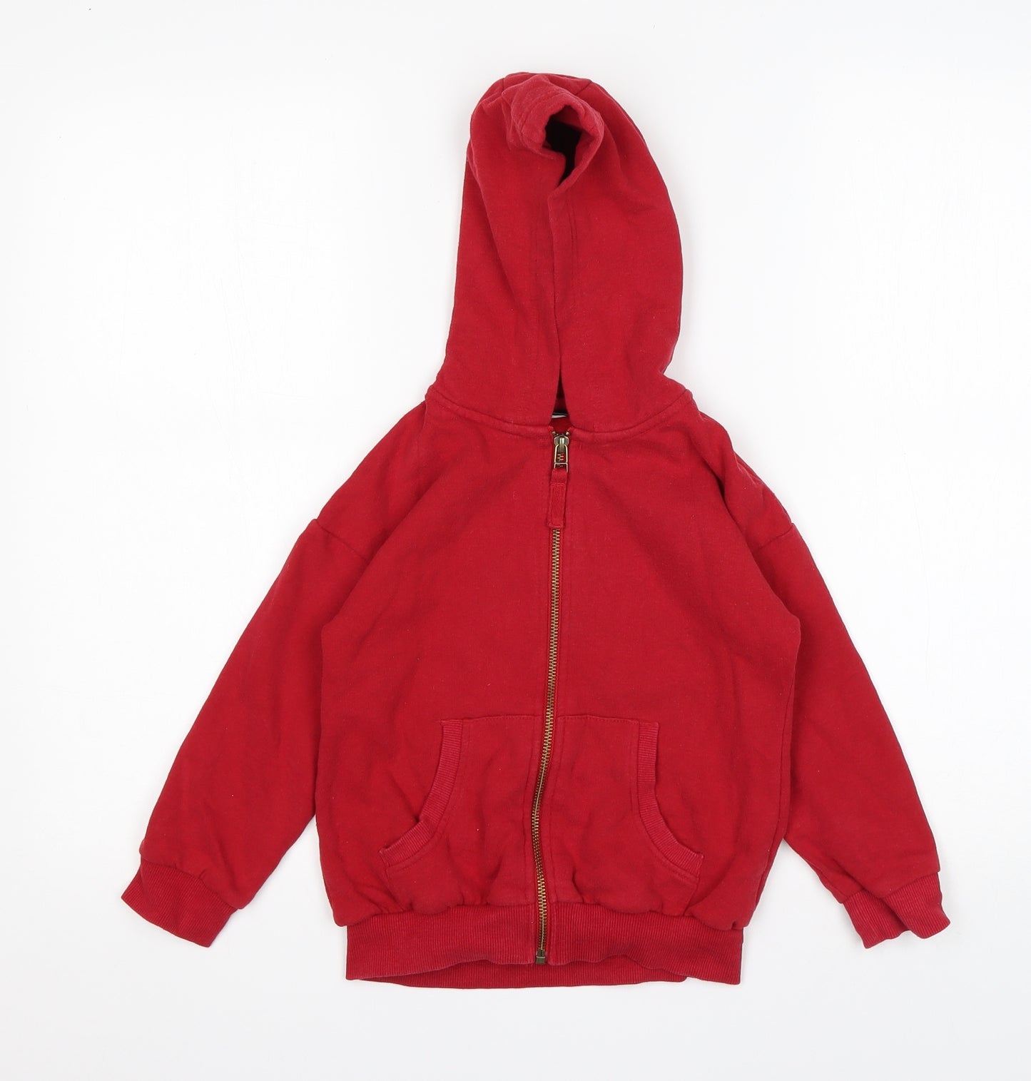 NEXT Boys Red  Cotton Full Zip Hoodie Size 6 Years