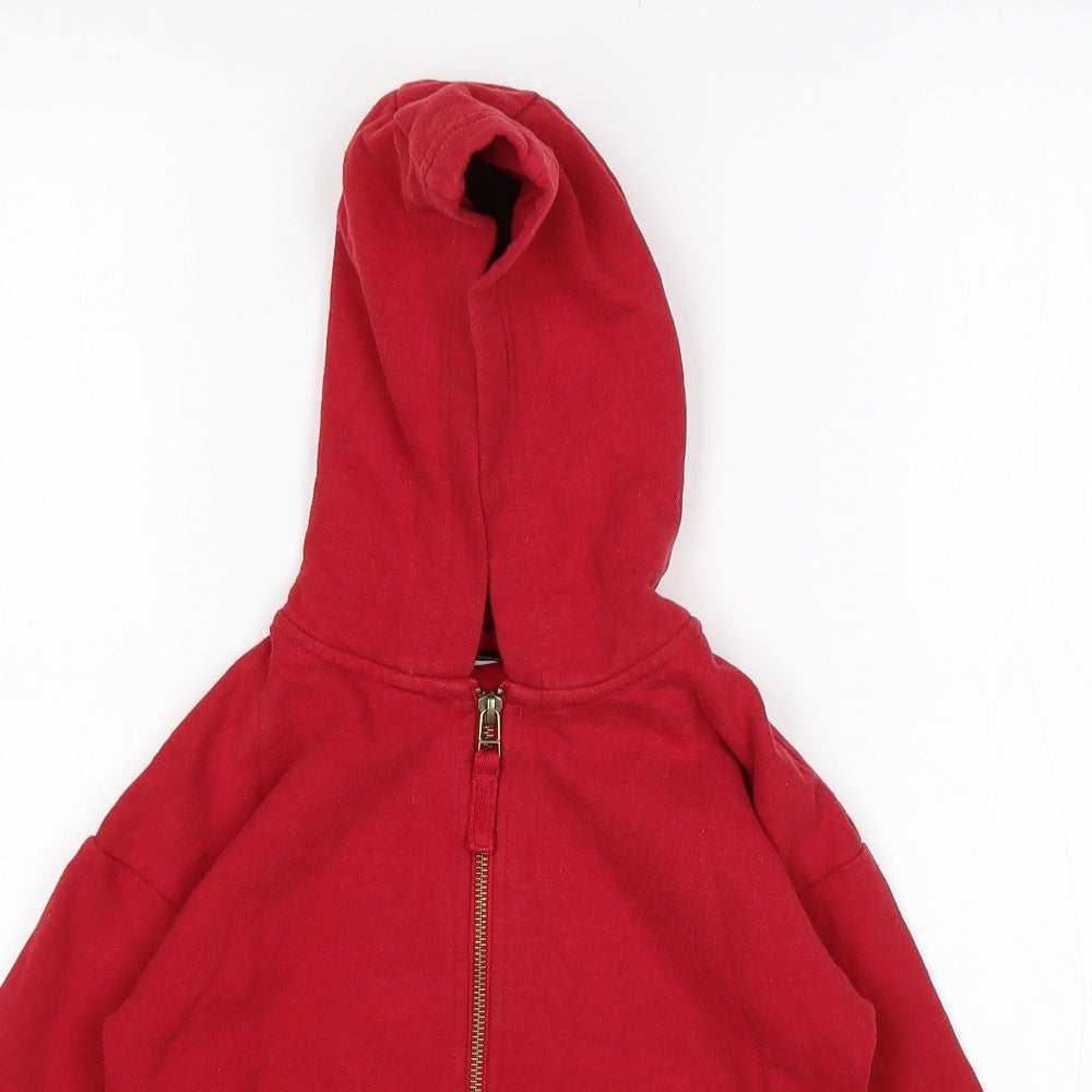 NEXT Boys Red  Cotton Full Zip Hoodie Size 6 Years
