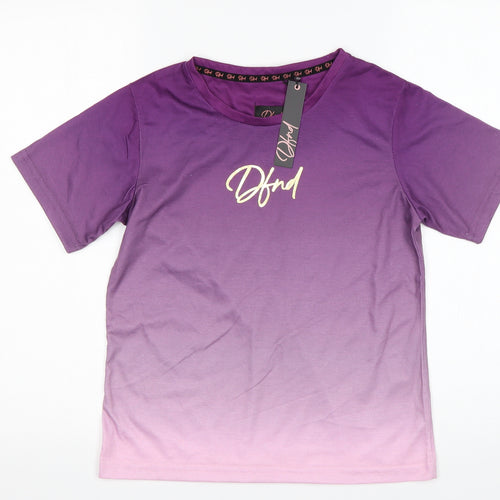 Dfnd Girls Multicoloured  Polyester Basic T-Shirt Size 11-12 Years Round Neck