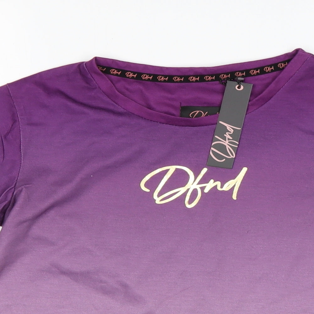 Dfnd Girls Multicoloured  Polyester Basic T-Shirt Size 11-12 Years Round Neck