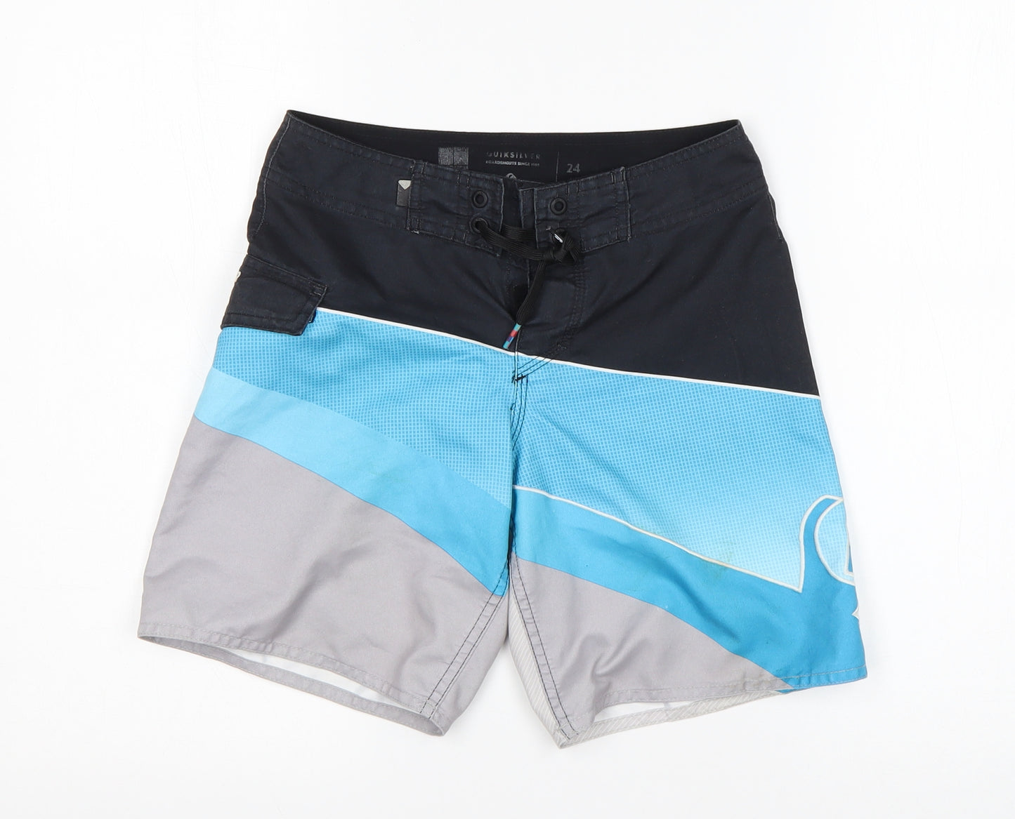 quicksilver Mens Multicoloured  Polyester Athletic Shorts Size 24 L8 in Regular  - Swim Shorts