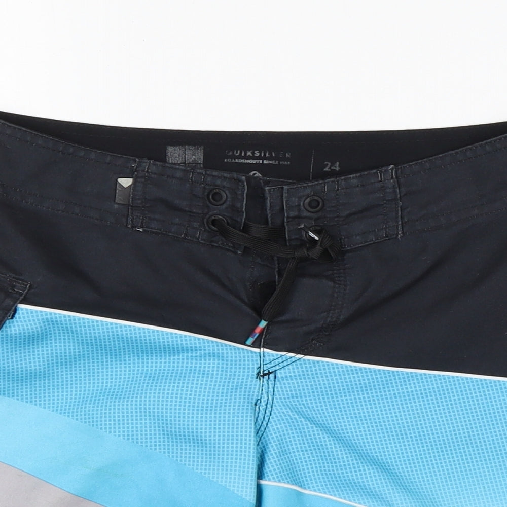 quicksilver Mens Multicoloured  Polyester Athletic Shorts Size 24 L8 in Regular  - Swim Shorts