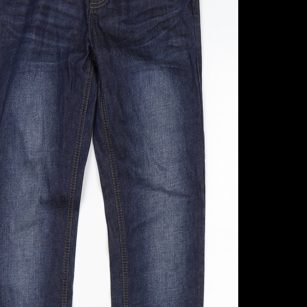 Firetrap Mens Blue  Cotton Straight Jeans Size 32 L32 in Regular