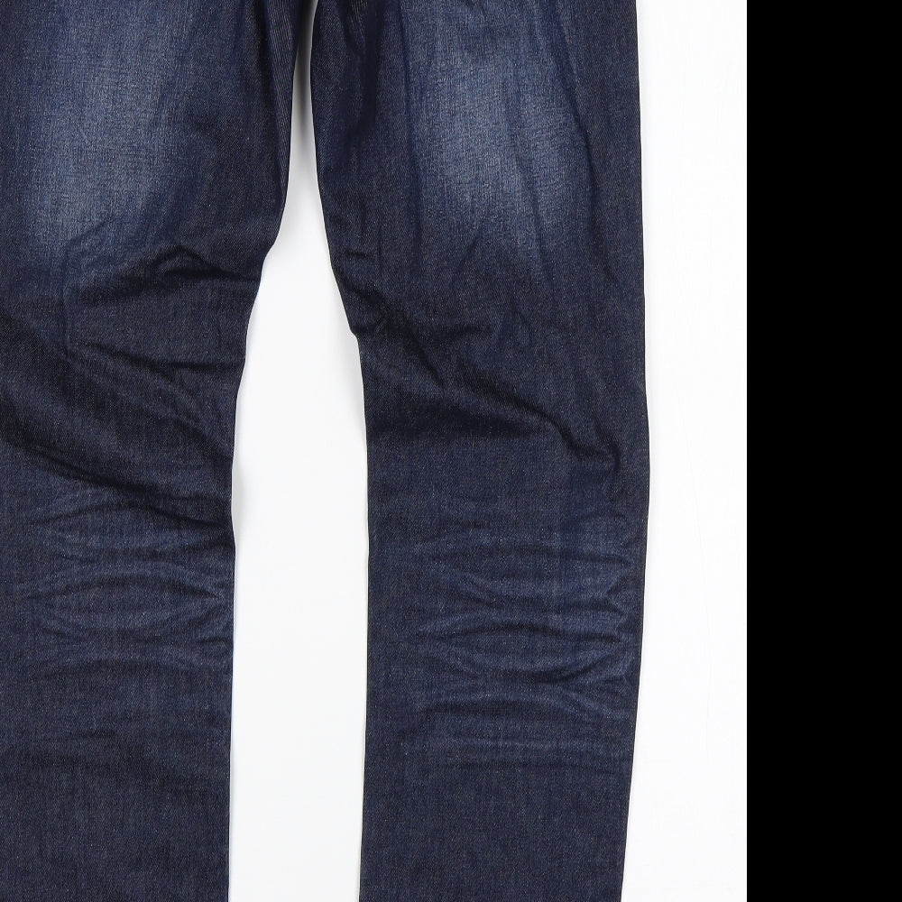 Firetrap Mens Blue  Cotton Straight Jeans Size 32 L32 in Regular