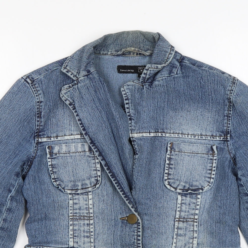 Zone Libre Womens Blue   Jacket  Size S