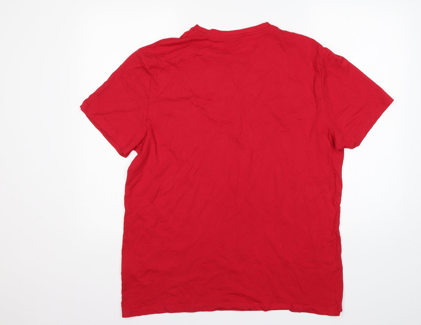Primark Mens Red  Cotton  T-Shirt Size XL Round Neck