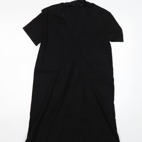 Zara Womens Black  Cotton A-Line  Size S  V-Neck