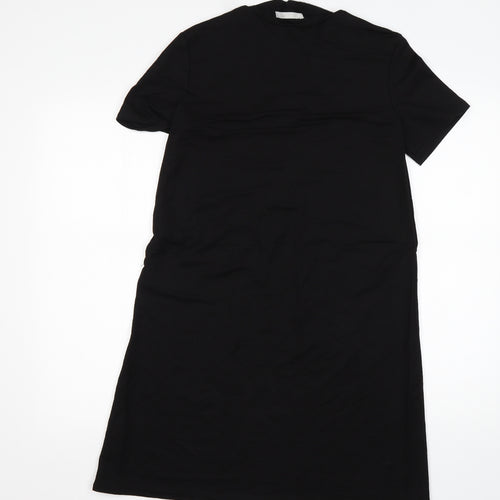 Zara Womens Black  Cotton A-Line  Size S  V-Neck