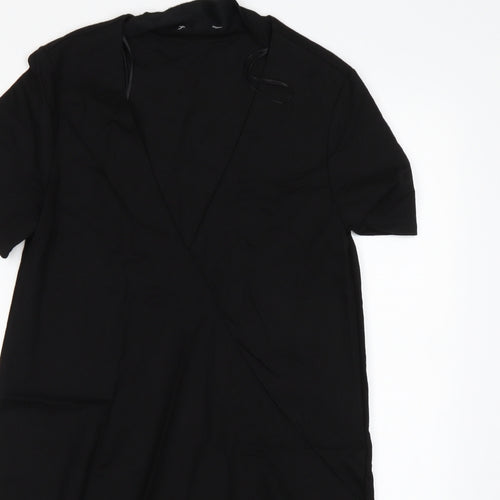 Zara Womens Black  Cotton A-Line  Size S  V-Neck
