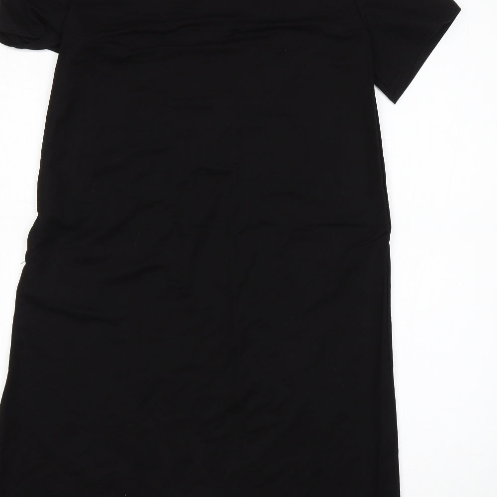 Zara Womens Black  Cotton A-Line  Size S  V-Neck