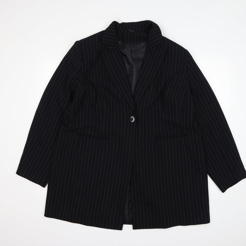 Profile Womens Multicoloured Striped Polyester Jacket Suit Jacket Size 18