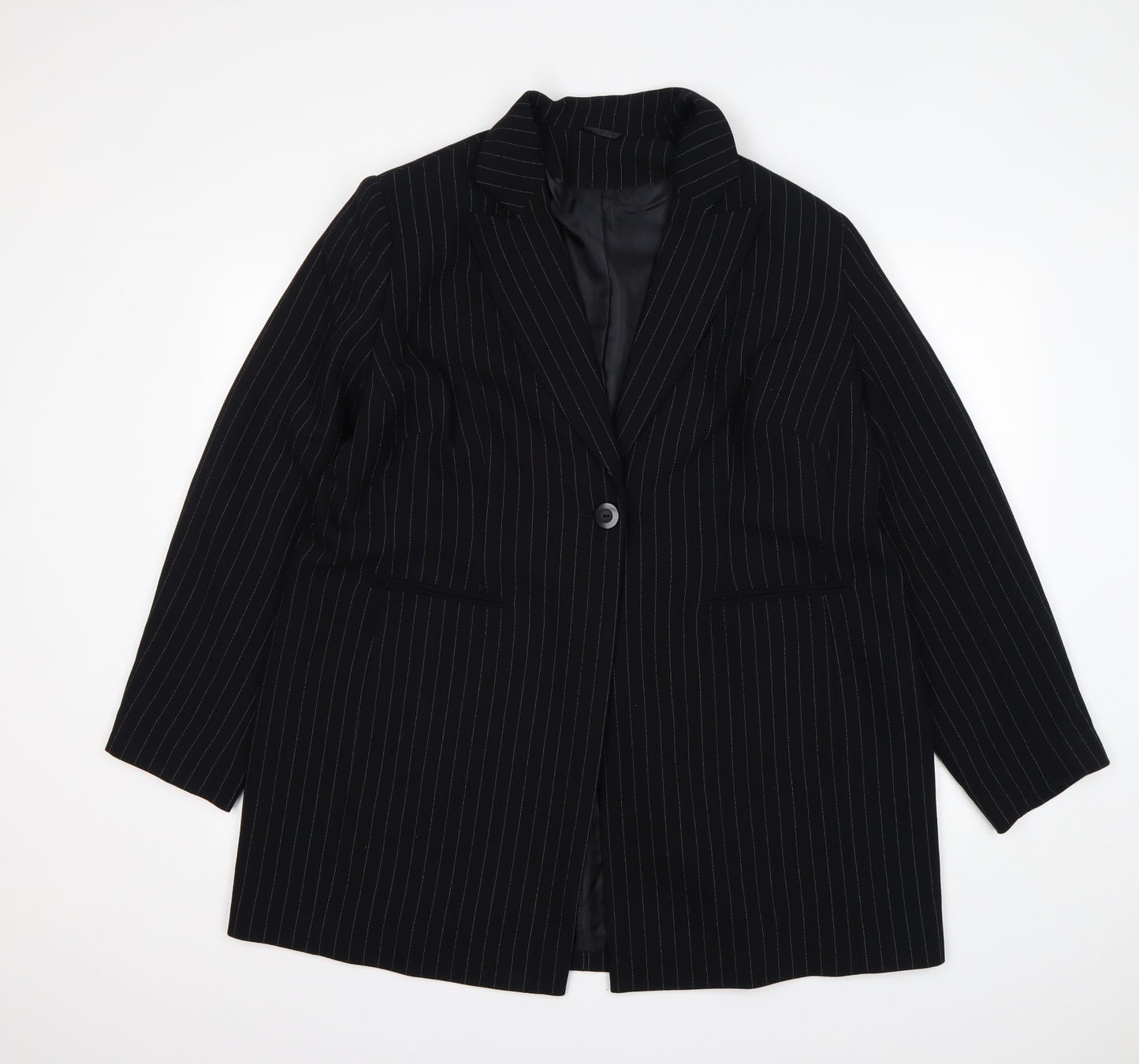 Profile Womens Multicoloured Striped Polyester Jacket Suit Jacket Size 18