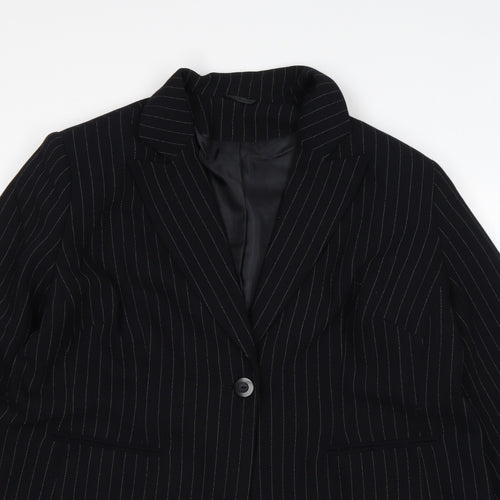 Profile Womens Multicoloured Striped Polyester Jacket Suit Jacket Size 18