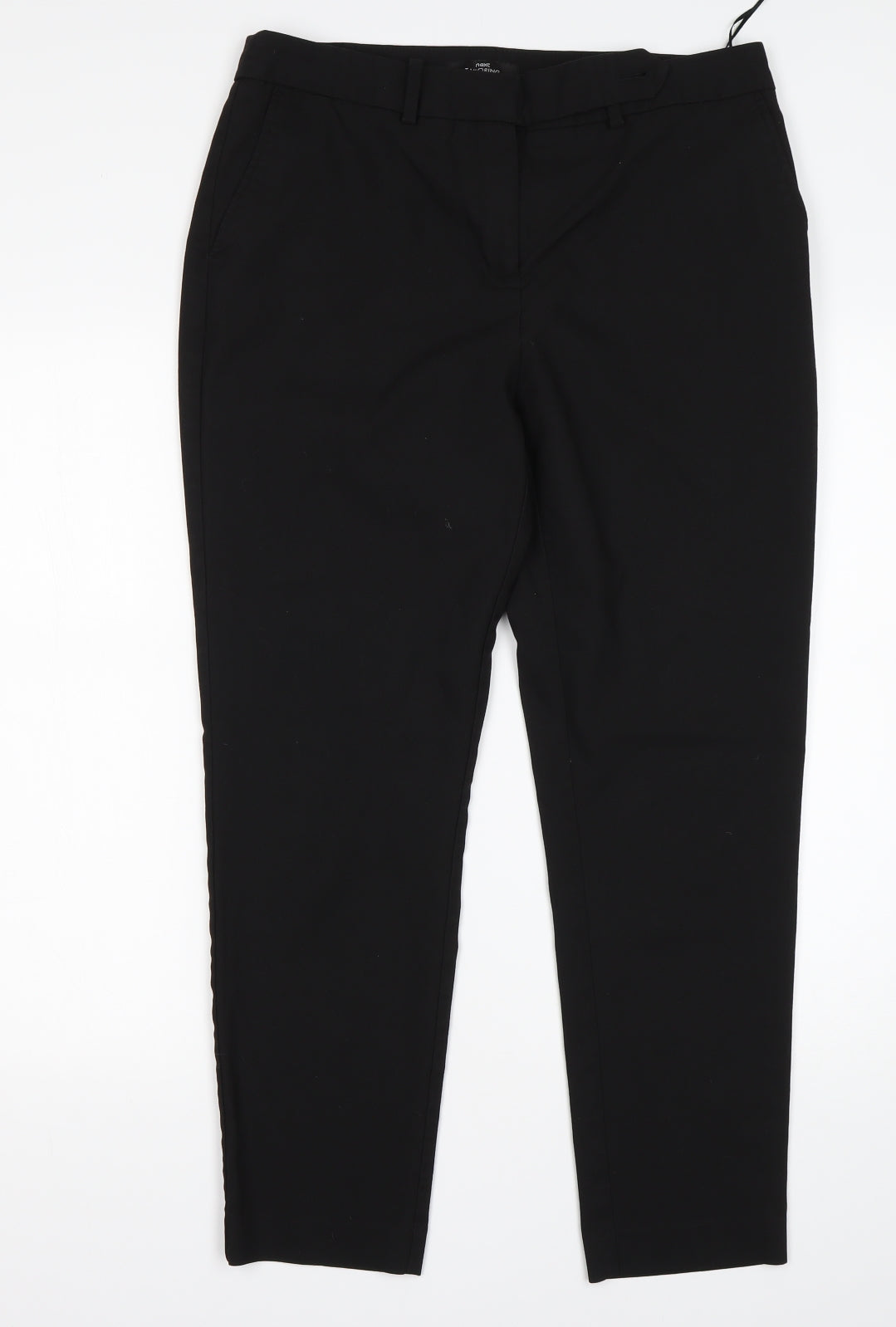 NEXT Womens Black  Polyester Trousers  Size 12 L27 in Regular