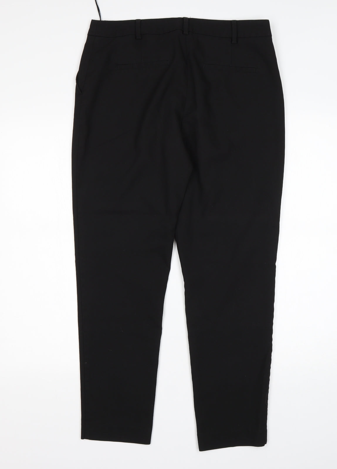 NEXT Womens Black  Polyester Trousers  Size 12 L27 in Regular
