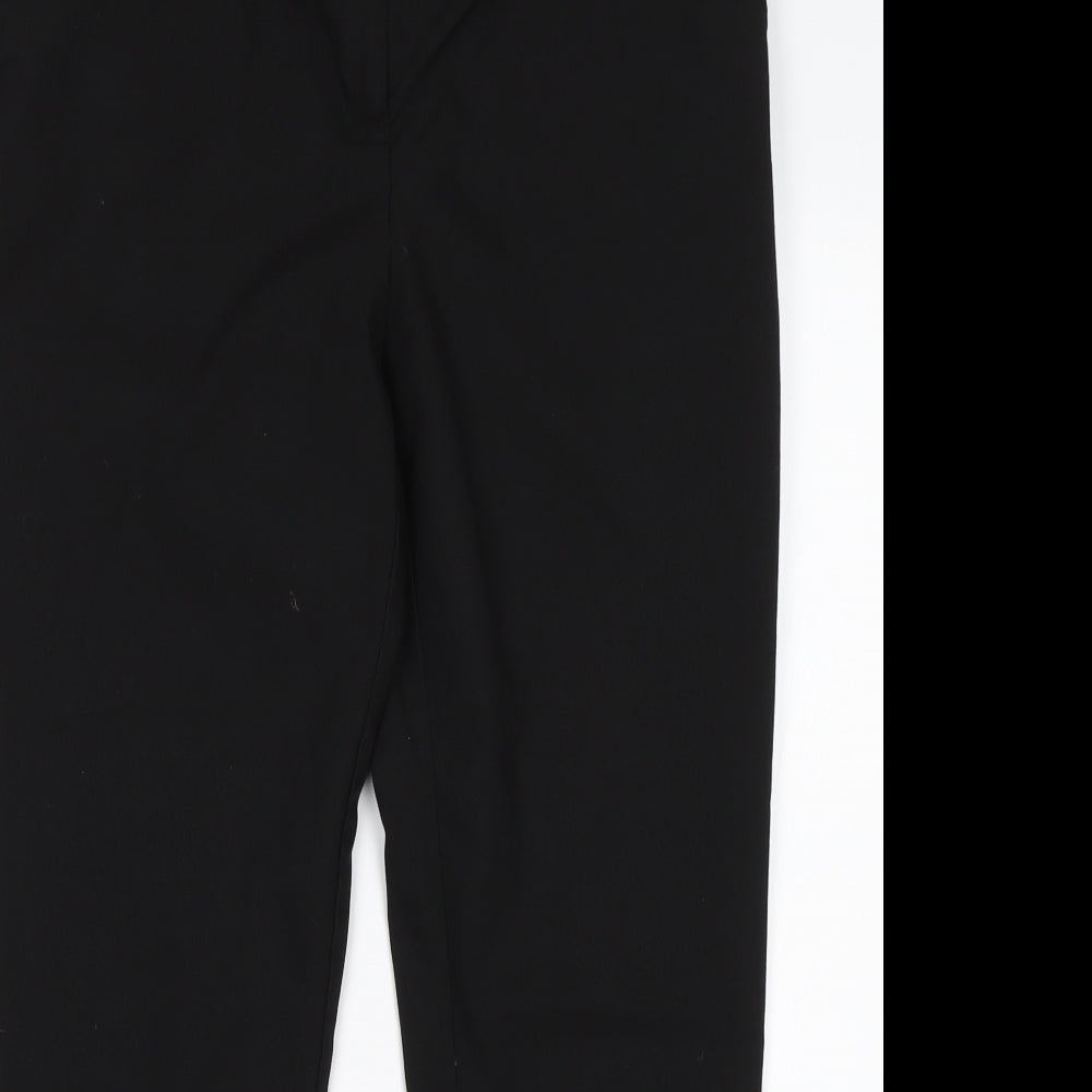 NEXT Womens Black  Polyester Trousers  Size 12 L27 in Regular