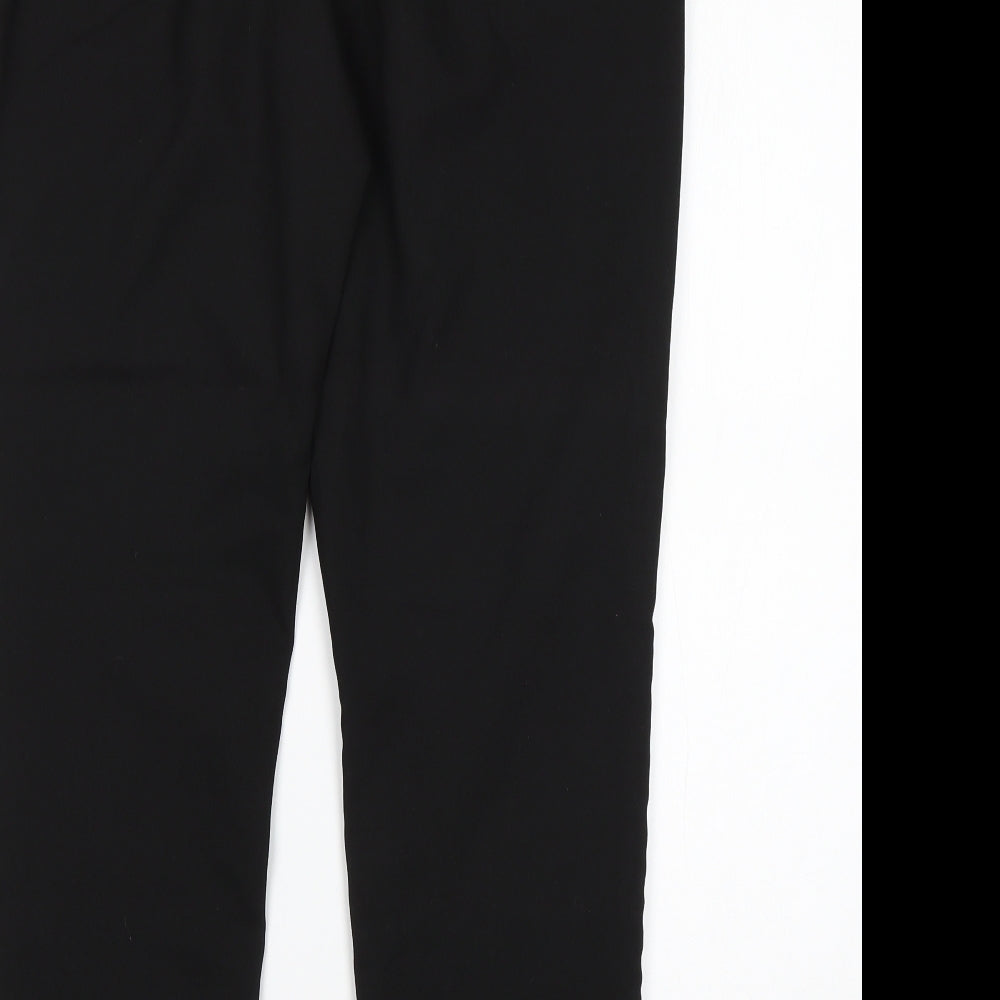 NEXT Womens Black  Polyester Trousers  Size 12 L27 in Regular