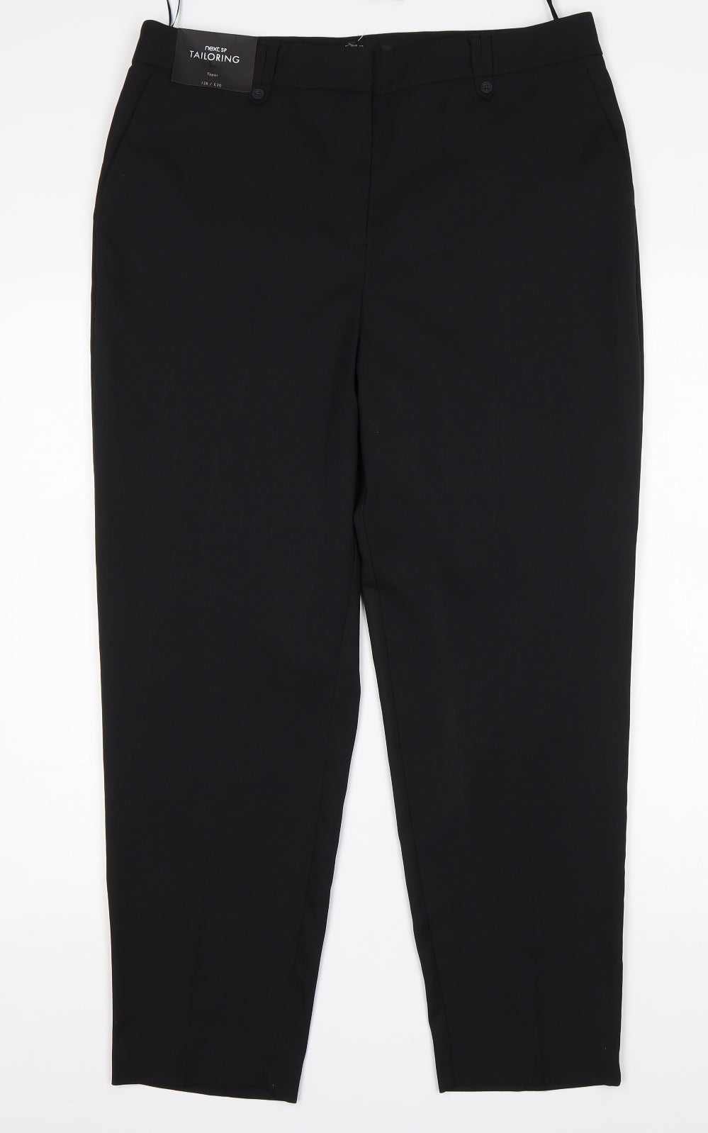 NEXT Womens Black  Polyester Trousers  Size 12 L27 in Regular