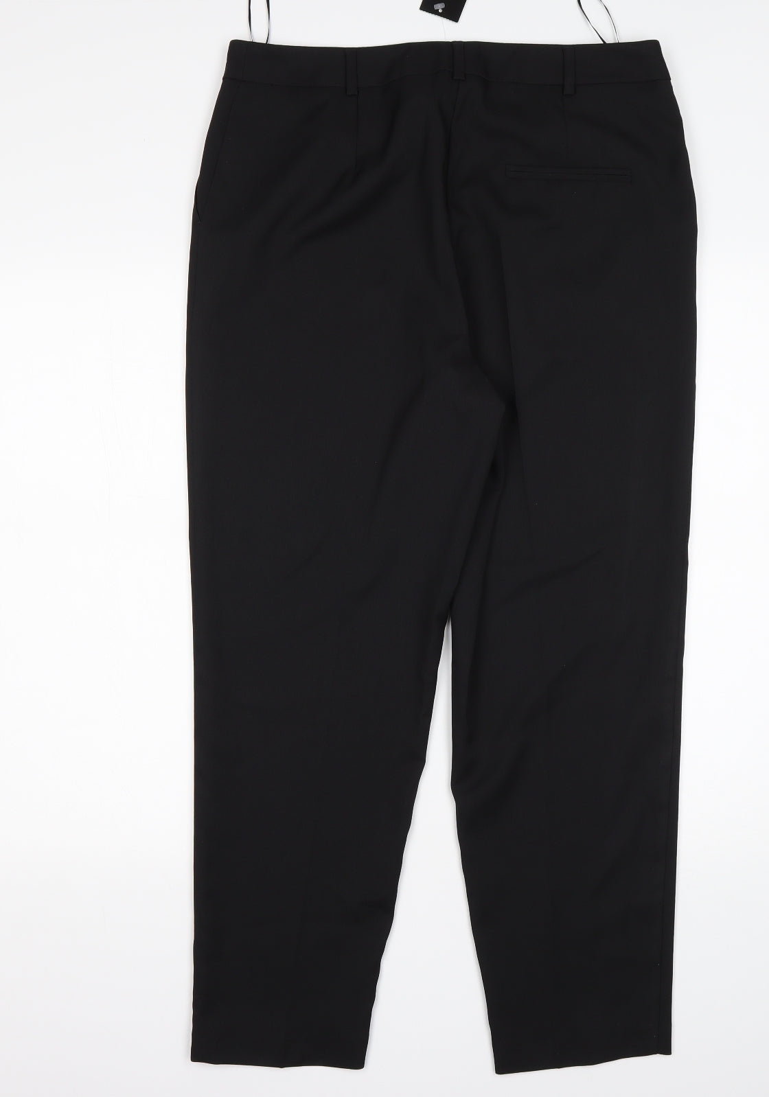 NEXT Womens Black  Polyester Trousers  Size 12 L27 in Regular