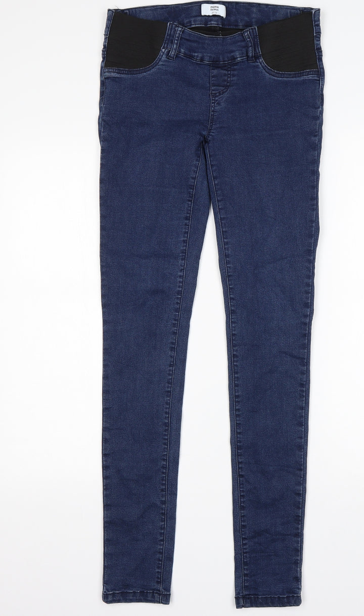 Mama-licious Womens Blue Cotton Skinny Jeans Size 29 in L32 in Regular