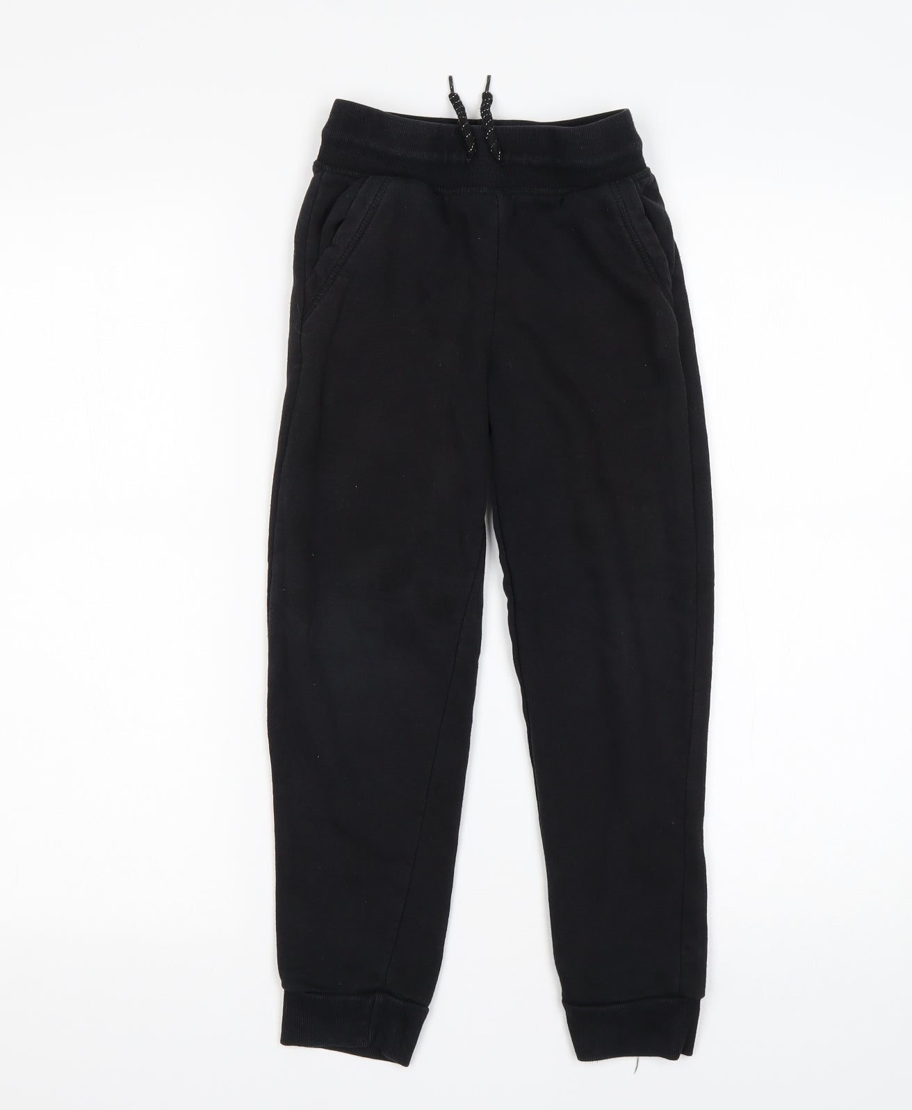 Primark Boys Black  Cotton Sweatpants Trousers Size 7-8 Years  Regular