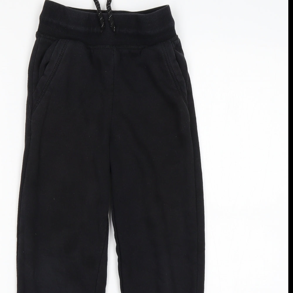 Primark Boys Black  Cotton Sweatpants Trousers Size 7-8 Years  Regular