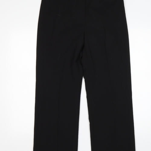Debenhams Womens Black  Polyester Trousers  Size 12 L27 in Regular