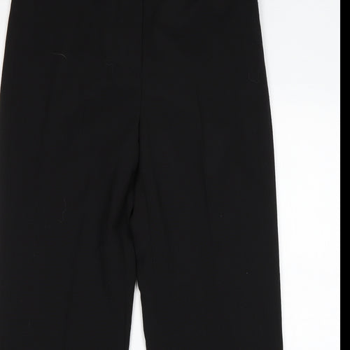 Debenhams Womens Black  Polyester Trousers  Size 12 L27 in Regular
