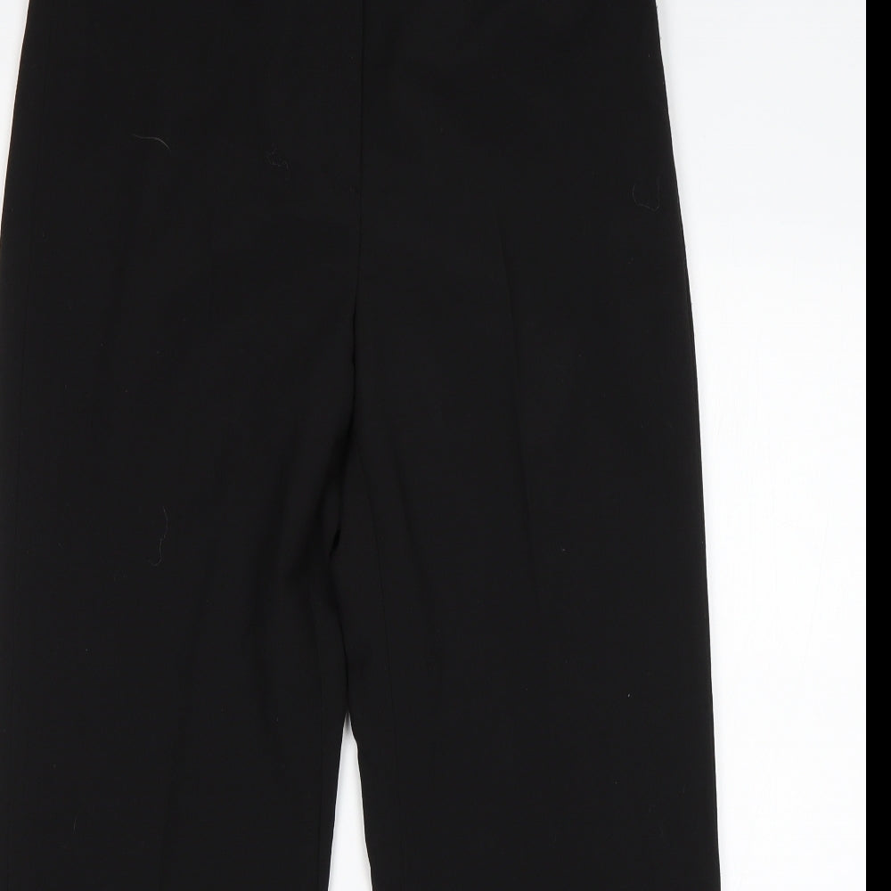 Debenhams Womens Black  Polyester Trousers  Size 12 L27 in Regular