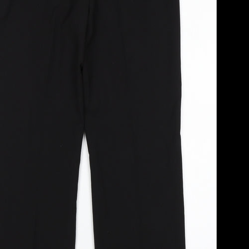 Debenhams Womens Black  Polyester Trousers  Size 12 L27 in Regular