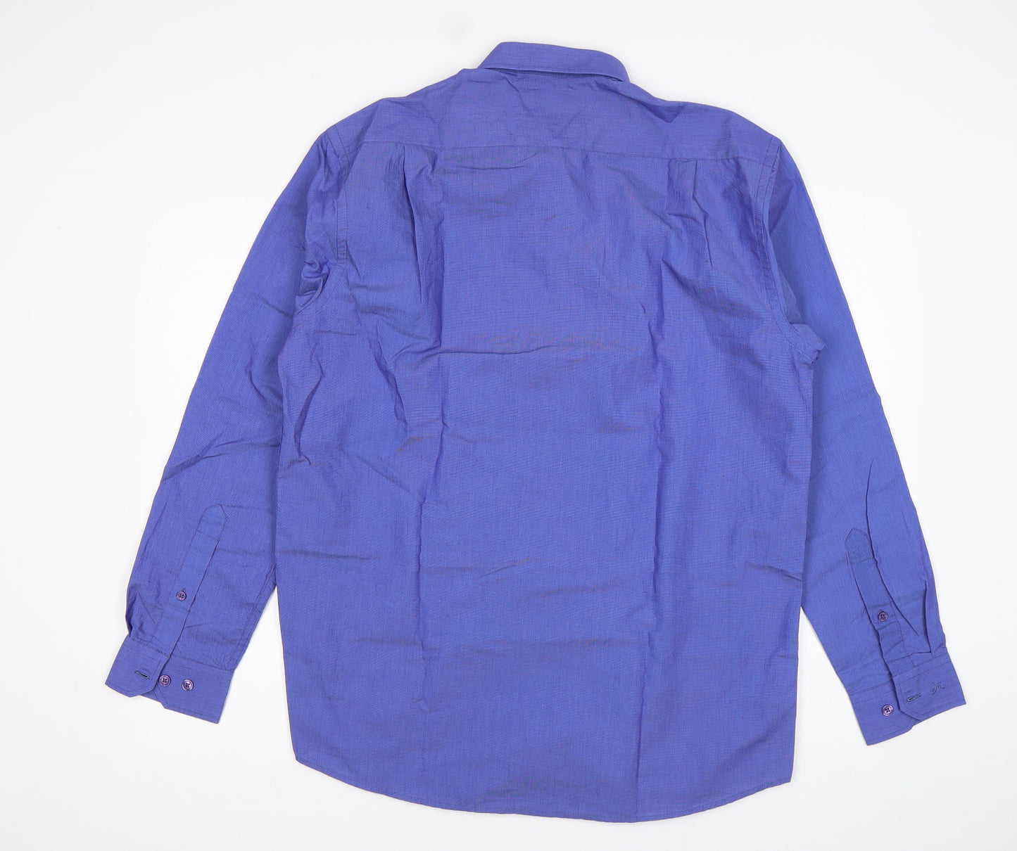 John Miller  Mens Blue  Cotton  Button-Up Size 41 Collared