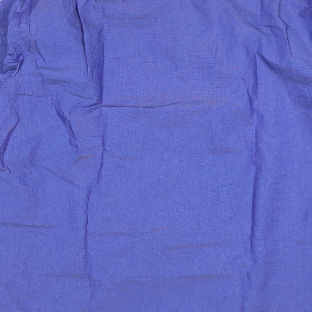John Miller  Mens Blue  Cotton  Button-Up Size 41 Collared