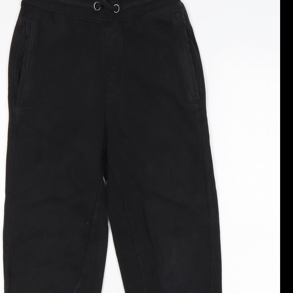 Nutmeg Boys Black  Cotton Sweatpants Trousers Size 7-8 Years  Regular