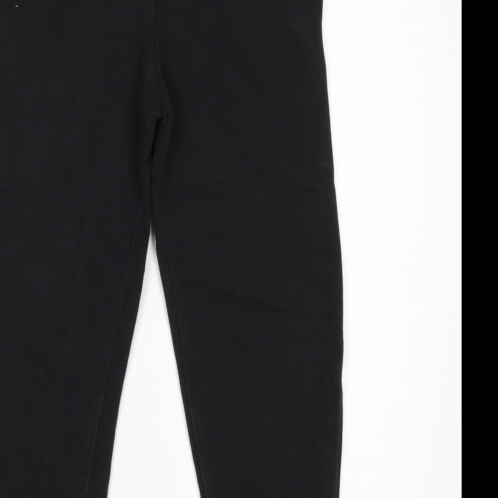 Nutmeg Boys Black  Cotton Sweatpants Trousers Size 7-8 Years  Regular