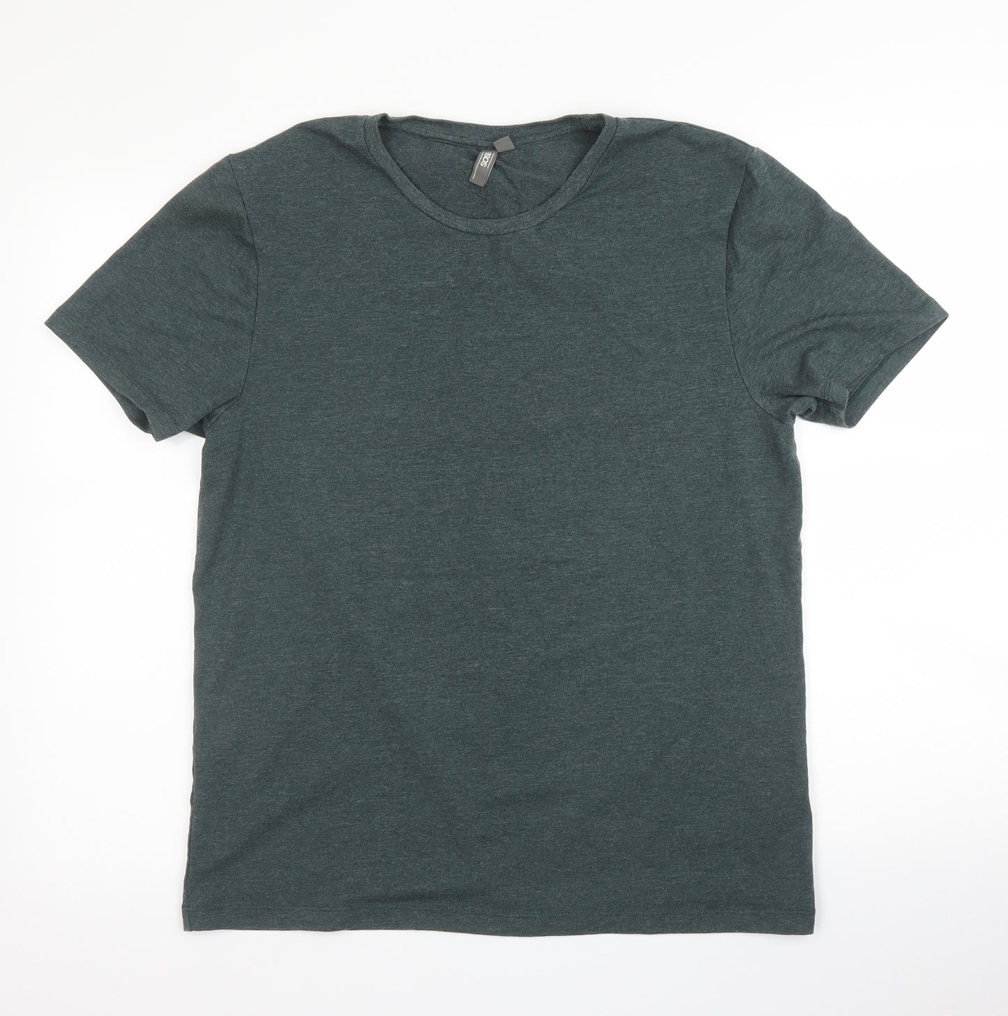 ASOS Mens Green  Cotton  T-Shirt Size L Round Neck