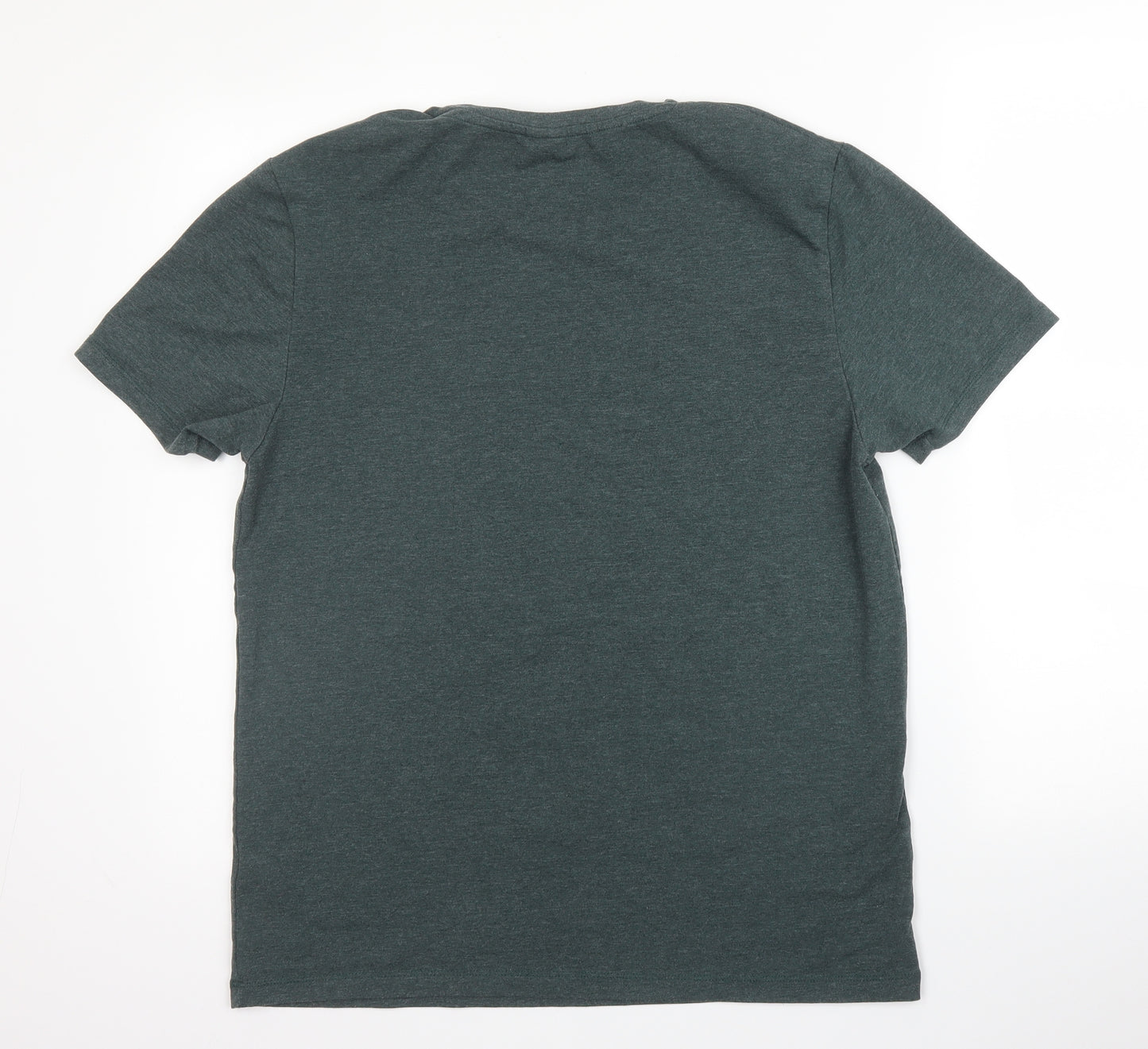 ASOS Mens Green  Cotton  T-Shirt Size L Round Neck