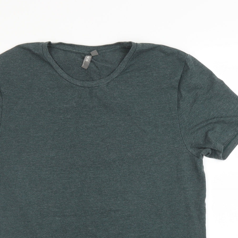 ASOS Mens Green  Cotton  T-Shirt Size L Round Neck
