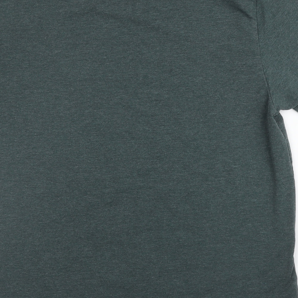 ASOS Mens Green  Cotton  T-Shirt Size L Round Neck