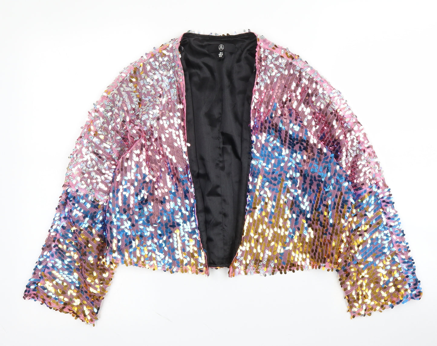 Missguided Womens Pink V-Neck  Polyester Cardigan Jumper Size 4