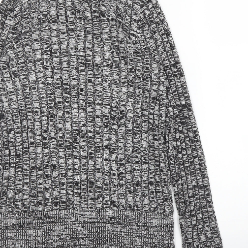 F&F Womens Grey Roll Neck  Viscose Pullover Jumper Size 10