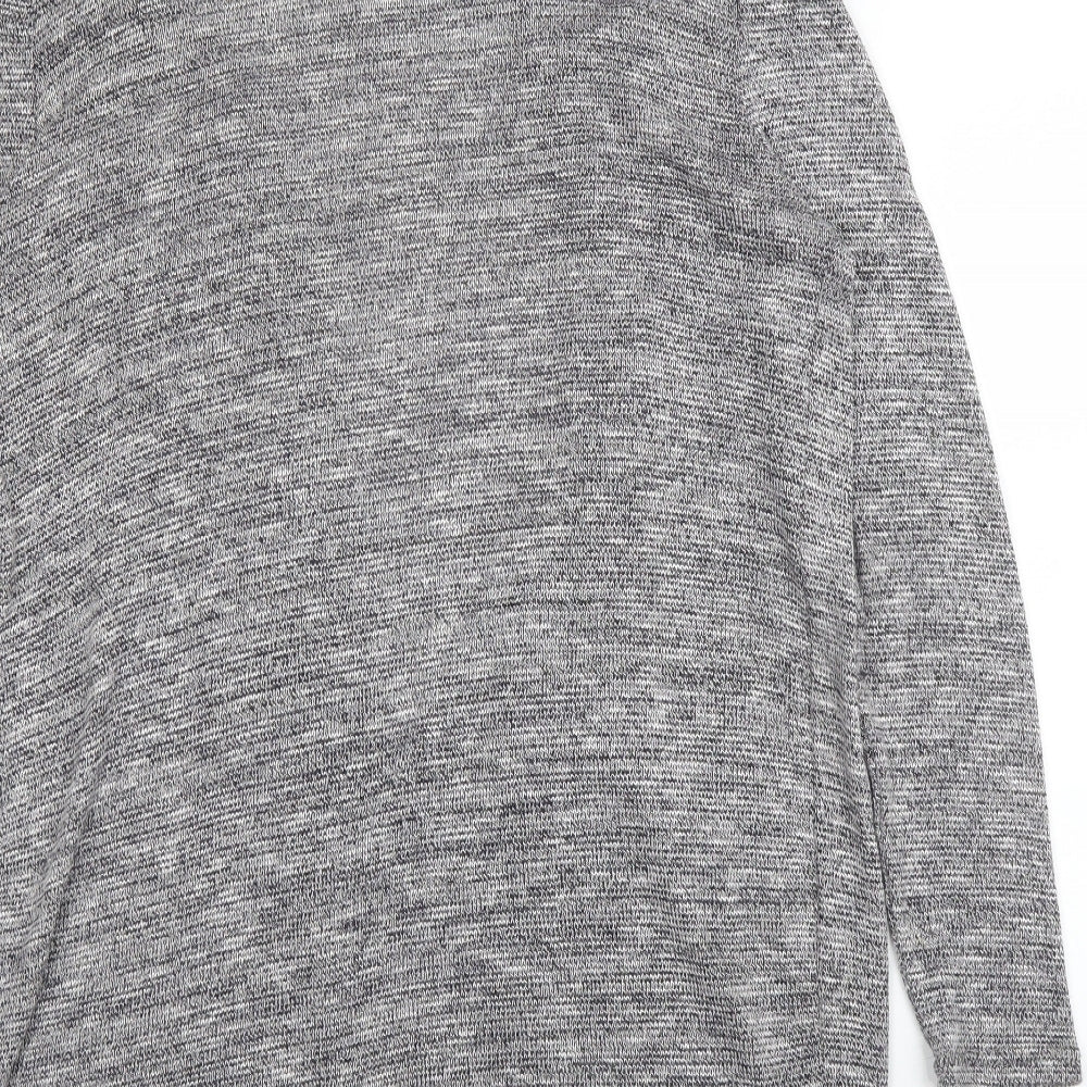 Primark Womens Grey V-Neck  Viscose Cardigan Jumper Size 14