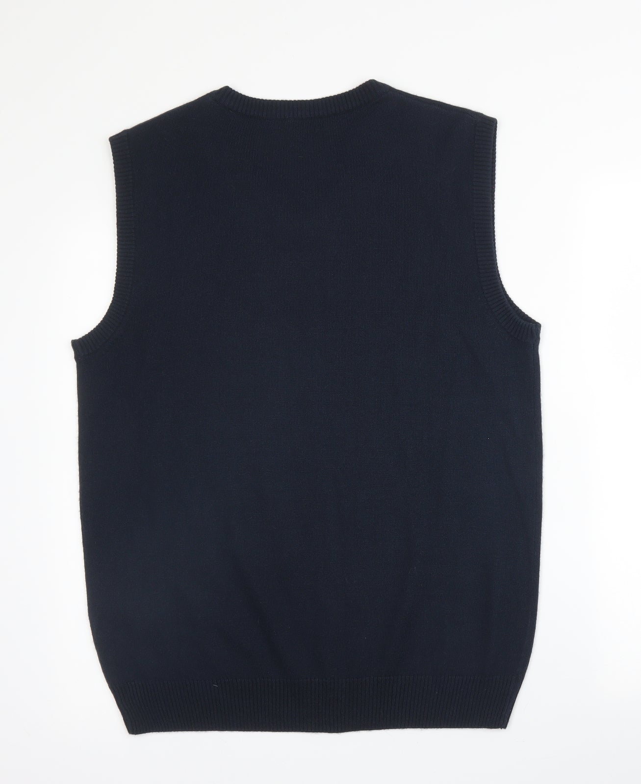 Jacamo Mens Blue V-Neck  Acrylic Vest Jumper Size M
